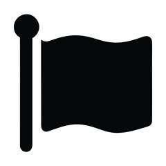Wall Mural - black and white flag waving in the wind illustration. vector illustration
