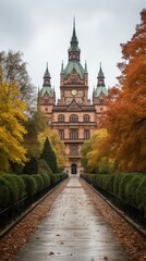 Wall Mural - An old vintage metal gate with an archway to the old Zamek Krolewski na Wawelu castle in the center of Krakow. 