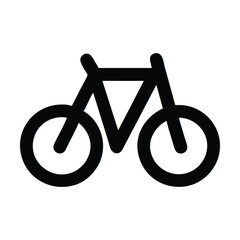 Wall Mural - black and white bicycle icon. vector illustration