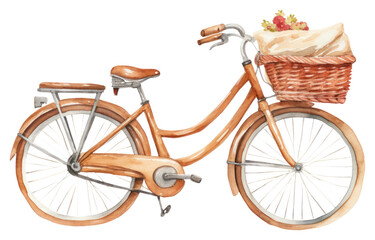 Canvas Print - PNG Bicycle basket vehicle wheel.