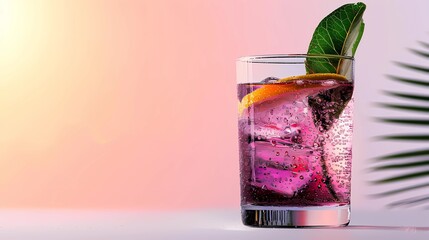 Wall Mural - cocktail with ice