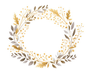 Canvas Print - PNG A Christmas wreath decoration pattern white background.