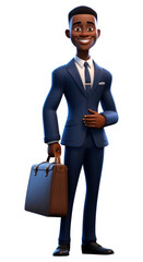 Sticker - PNG Briefcase cartoon adult suit.