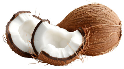 transparent isolated coconut background tropical fruit on transparent background