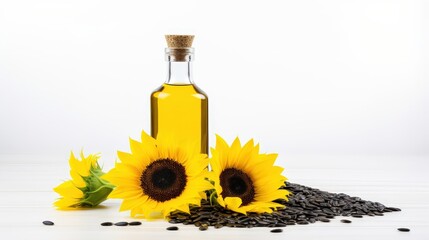 Wall Mural - Sunflower Oil and Seeds