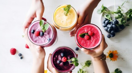 Wall Mural - Fresh and Delicious Smoothies