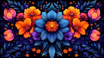 Wall Mural - Color Explosion - Hyper-Realistic Vibrant Pattern Illustration for High Visual Impact