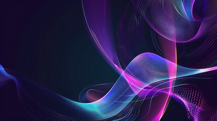 Wall Mural - Abstract Neon Wave