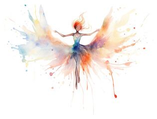 Canvas Print - PNG Dancing fairy representation creativity.