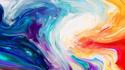 Poster - Abstract watercolor background, bright colorful vortex.