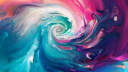 Poster - Abstract watercolor background, bright colorful vortex.