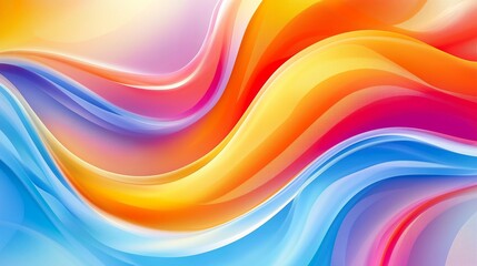 Wall Mural - abstract colored wavy background