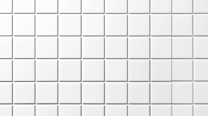 Leinwandbilder - White ceramic tile texture seamless background for designers and advertisement copy space. White tile kitchen and bathroom wall surface seamless backdrop close up top view
