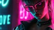 © ali - Cyberpunk Woman in Neon Lights