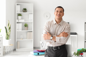 Wall Mural - Portrait of male accountant in office