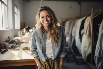 Poster - Portrait of a smiling female fashion designer