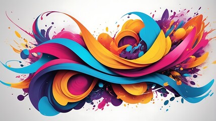 Wall Mural - Poster dynamic color