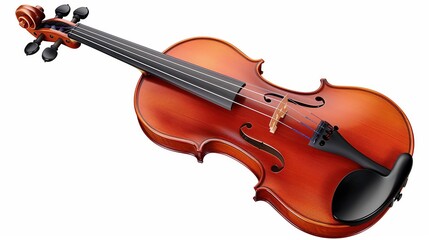 Wall Mural - a violin musical instrument isolated over white background