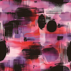 Aufkleber - Abstract pink and black pattern creating a dynamic and modern design