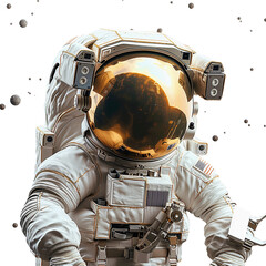 Wall Mural - astronaut isolated on a transparent background
