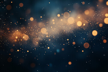 Wall Mural - Gold glitter circle of light shine sparkles and golden spark particles in circle frame on black background. Christmas magic stars glow, firework confetti of glittery ring shimmer