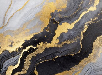  Black and yellow marble background