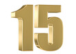 © Chetra168 - Gold 3D Number 15