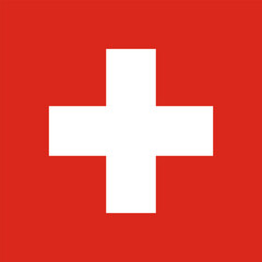 Wall Mural - Flag of switzerland with real colors. Vector illustration