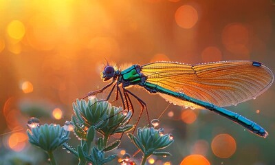 Poster - Dragonfly At Dawn