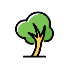 Sticker - tree vector icon