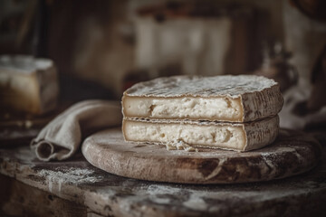 Poster - Brie - Soft cheese with a white mold, often from the ?Zle-de-France region, french cheese, hi end kitchen