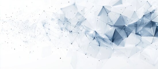 Futuristic Abstract Technology with Polygonal Shapes on a White Background Digital Design Concept