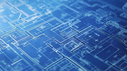 Canvas Print - Exploring blueprint symbols reveals standardized icons and notations representing doors, windows, electrical outlets, and plumbing fixtures.