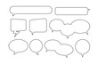 © Tidus - Outlined blank chat bubble set. Suitable for design element of communication label, information chat bubble, and text message balloon template.