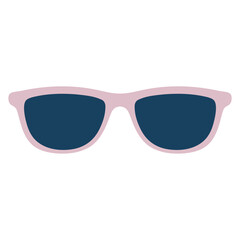 Wall Mural - A pair of pink framed sunglasses with dark blue lenses