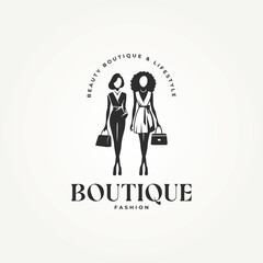 Wall Mural - con logo vector illustration design. simple modern fashion boutique logo concept