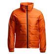 © Mind - Vibrant orange insulated jacket designed for warmth and comfort in cold weather. Perfect for outdoor adventures and winter fashion.