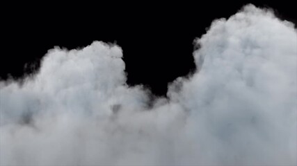 Wall Mural - cloud soft fly over sky with alpha channel. flying over sky passing clouds on alpha channel place on