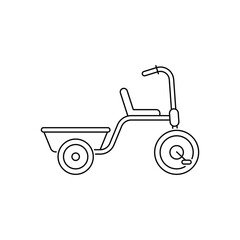 Wall Mural - Tricycle vector icon