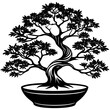 © design master - Bonsai clipart minimalist art vector illustration
