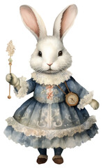 Sticker - PNG A baroque little bunny animal mammal white.