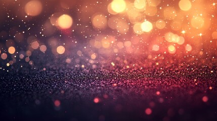 Poster - Golden rainbow light and sparkling bokeh on an abstract background