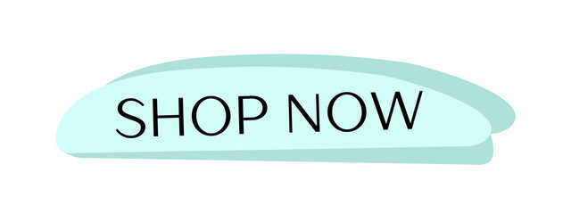 Sticker - shop now banner with transparent background