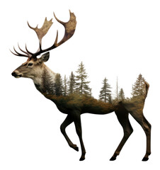 Sticker - PNG Deer wildlife animal antler.