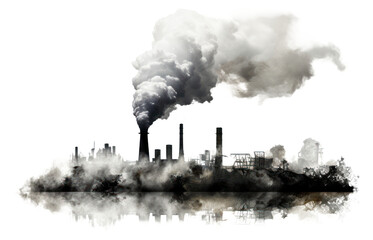 Canvas Print - PNG Pollution pollution architecture outdoors.