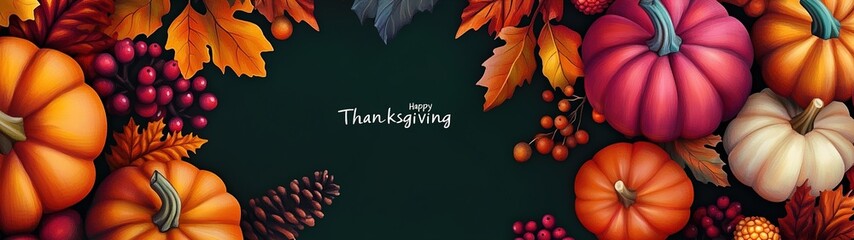 Wall Mural - Vector illustration of thanksgiving invitation and greeting card, prints and posters.illustration.