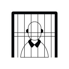 Convict vector icon