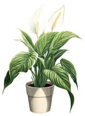 Poster - PNG Plant flower leaf white background.