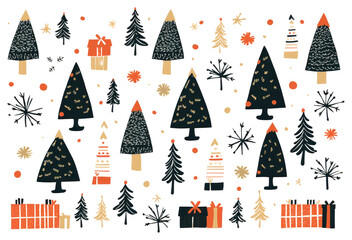 Sticker - PNG  Christmas presents tree plant christmas tree