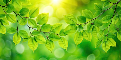 Vibrant green leaves on a tree branch, nature, foliage, outdoors, growth, trees, environment, freshness, botany